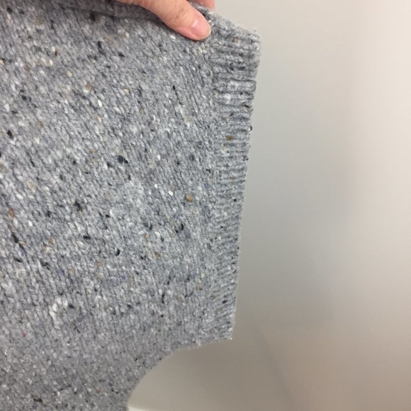 Irish Wool Aran Fisherman Cable Knit Keltic Cardigan Sweater sz M Grey - Picture 4 of 16